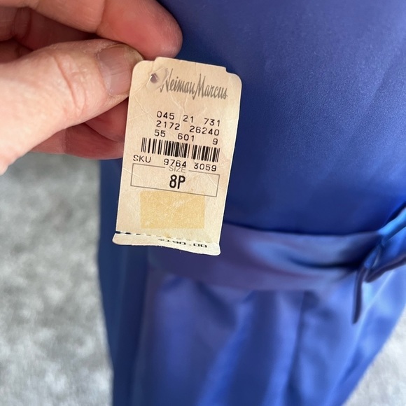 Laundry By Shelli Segal periwinkle satin dress size 8P New with tags - Picture 7 of 10